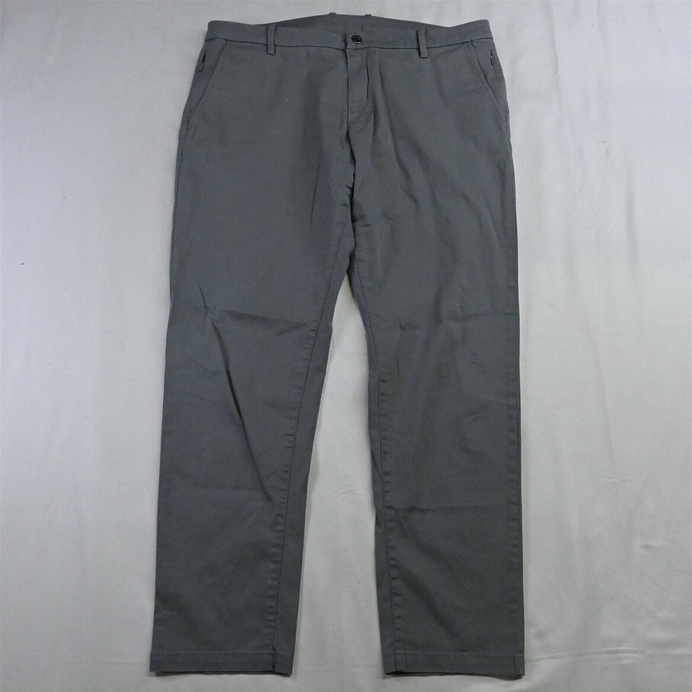 Matte Grey 32 x‎ 32 Gray Tech Performance Slim Golf Dress Pants